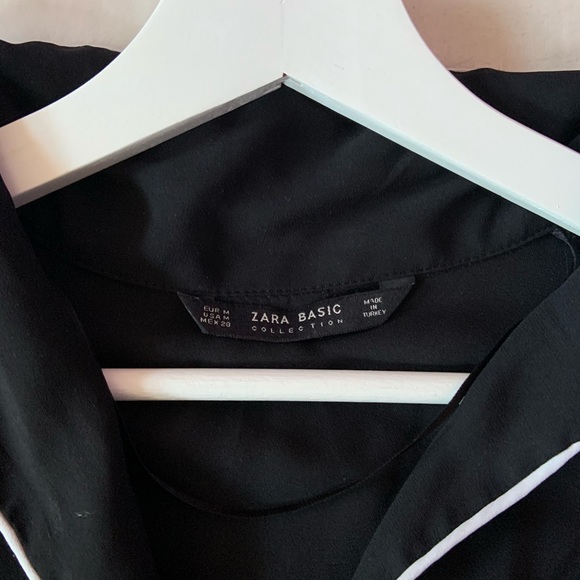 ZARA BLACK BUTTON UP TOP - Picture 6 of 6